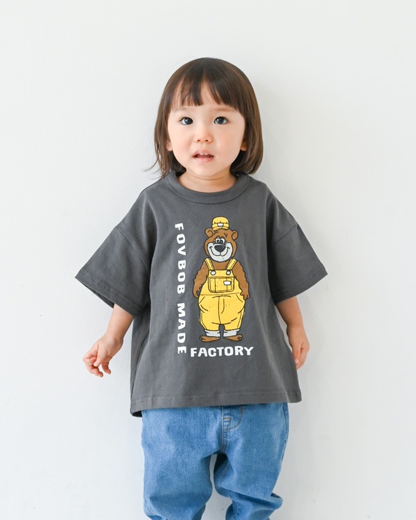【フォブ】F/B BEAR Tシャツ / チャコールグレー