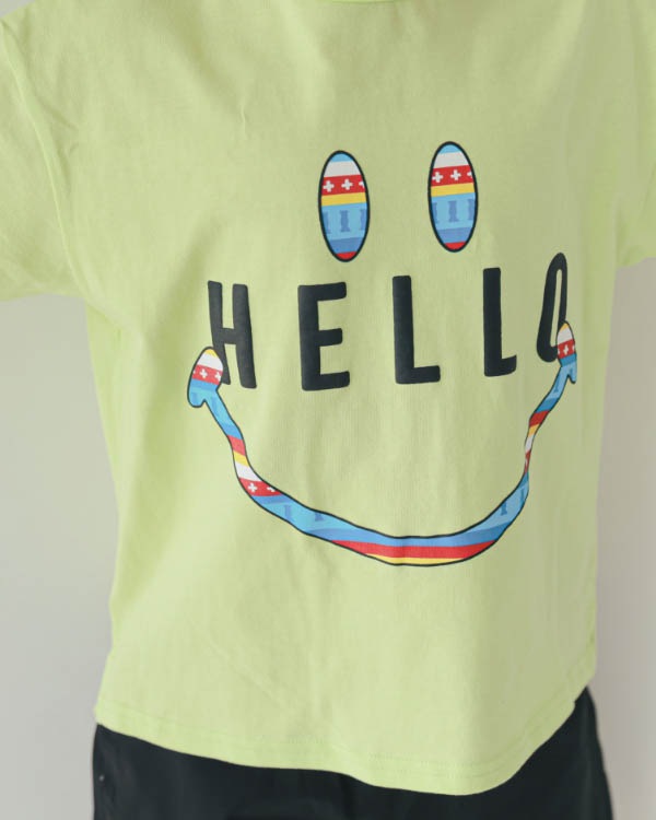 【ニコフラート】ハロー Tシャツ / ライトグリーン