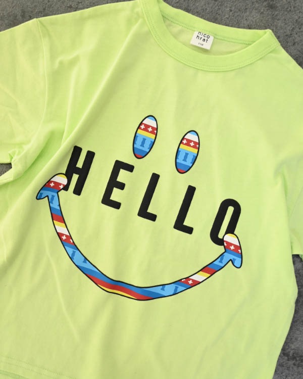 【ニコフラート】ハロー Tシャツ / ライトグリーン