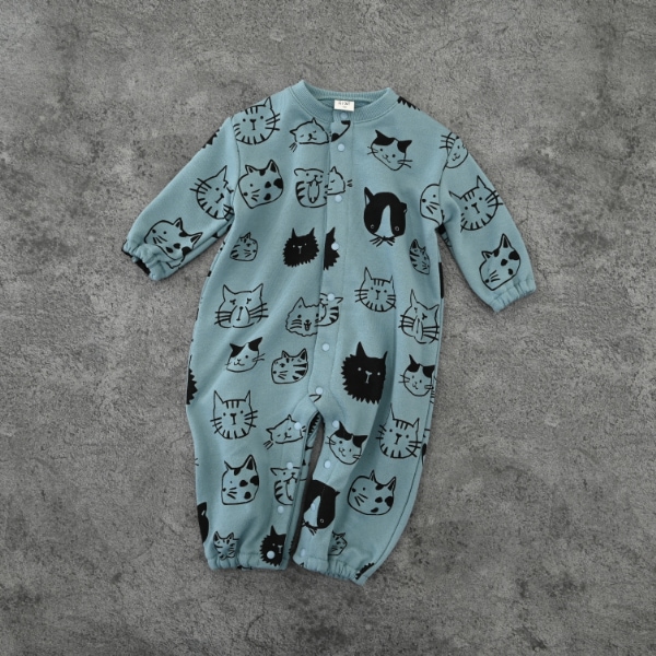 【25FW】アラカルト ギャザーロンパース / ブルー