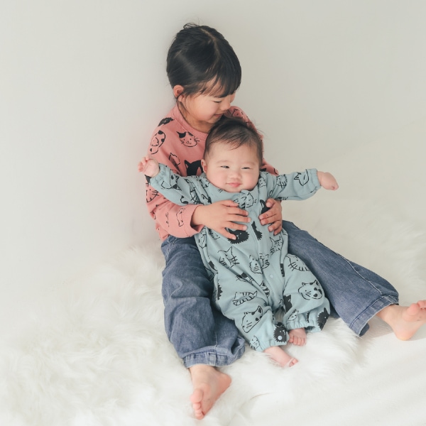 【25FW】アラカルト ギャザーロンパース / ブルー