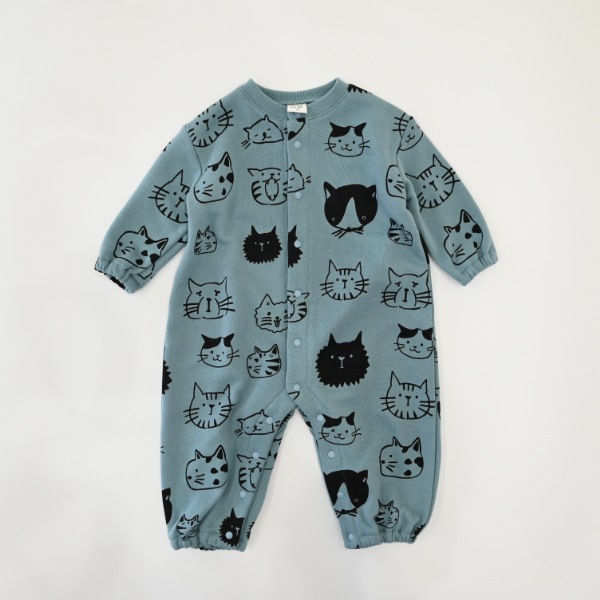 【25FW】アラカルト ギャザーロンパース / ブルー