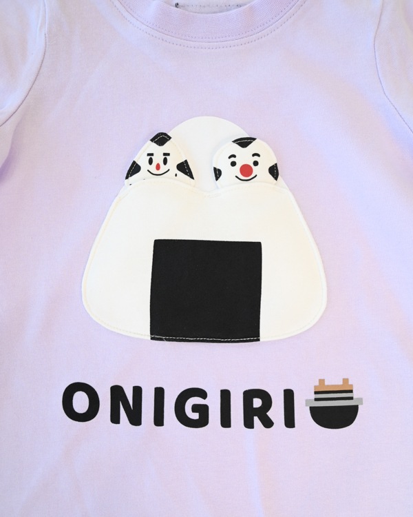【チークルーム】おにぎり Tシャツ / パープル
