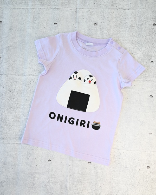 【チークルーム】おにぎり Tシャツ / パープル