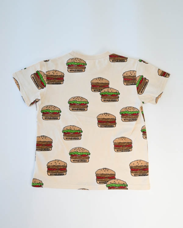 【ニコフラート】ハンバーガー Tシャツ / アイボリー