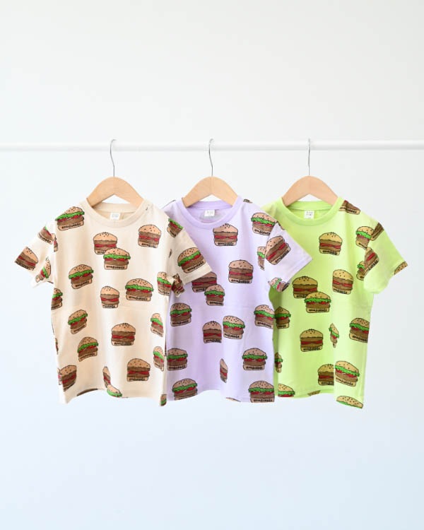 【ニコフラート】ハンバーガー Tシャツ / アイボリー