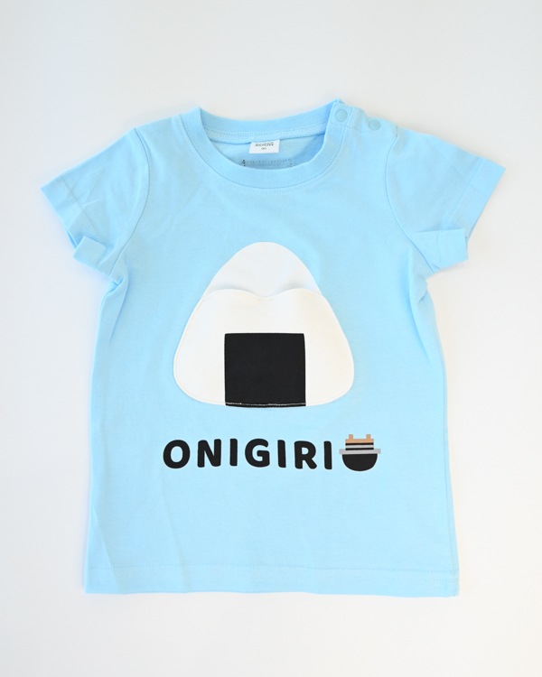 【チークルーム】おにぎり Tシャツ / サックス