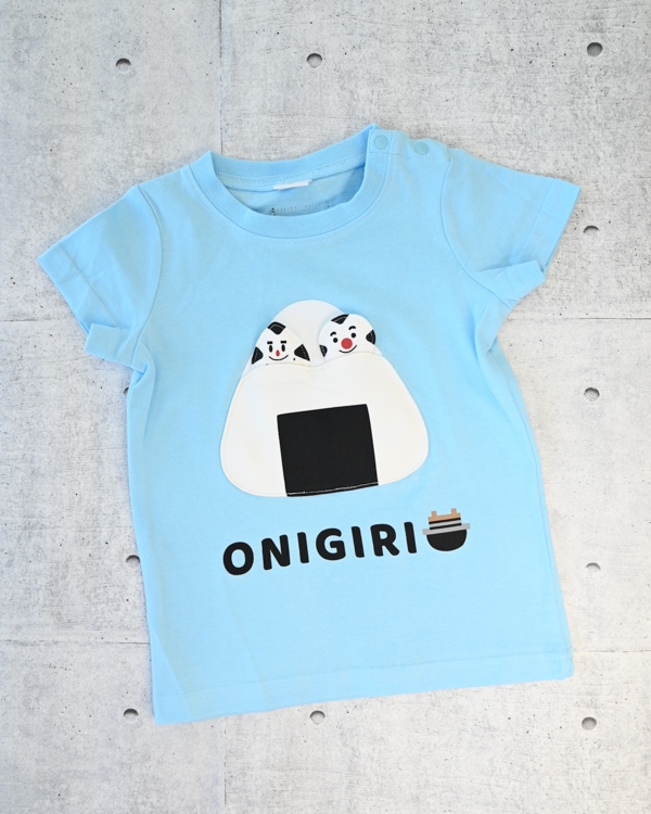 【チークルーム】おにぎり Tシャツ / サックス