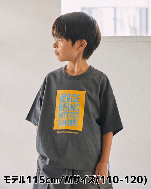 【ジェネレーター】Peace Begins Tシャツ / チャコールグレー