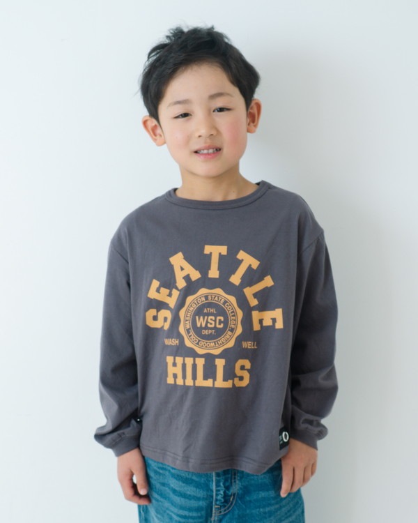 【ゼロスタンダード】SEATTEL ロングTシャツ / チャコールグレー