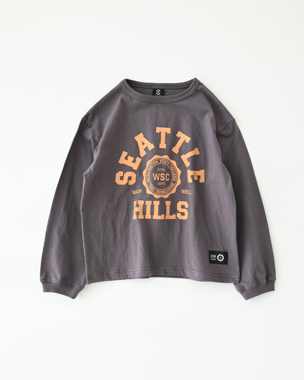 【ゼロスタンダード】SEATTEL ロングTシャツ / チャコールグレー