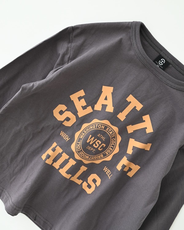 【ゼロスタンダード】SEATTEL ロングTシャツ / チャコールグレー