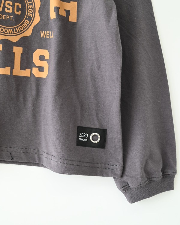 【ゼロスタンダード】SEATTEL ロングTシャツ / チャコールグレー