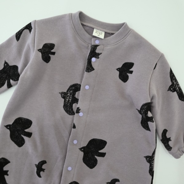 【25FW】アラカルト ギャザーロンパース / ラベンダー