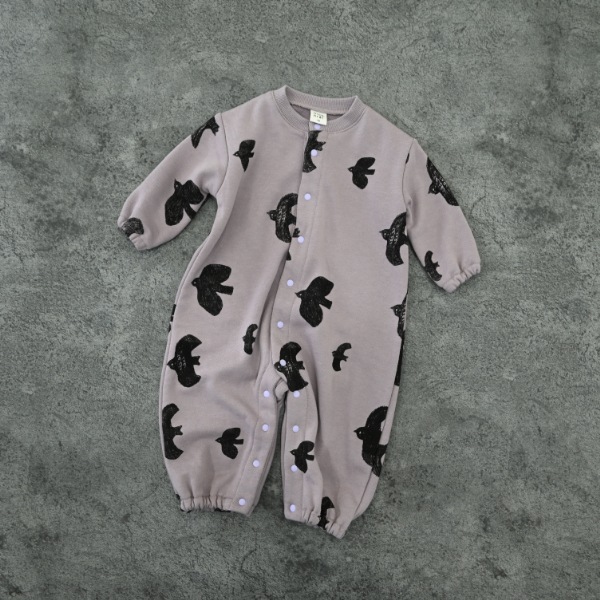 【25FW】アラカルト ギャザーロンパース / ラベンダー