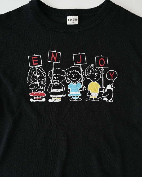 【セカンド】ENJOYTシャツ / ブラック