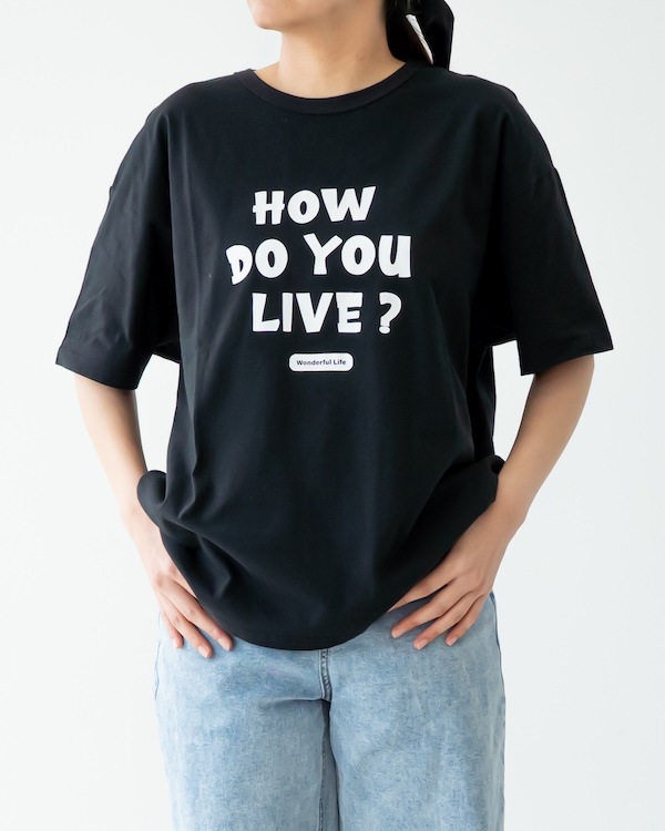 【フォブ】HOW DO YOU Tシャツ / ブラック  