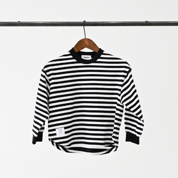 【25FW】ボーダー L/S Tシャツ / ブラック