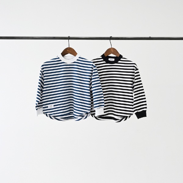 【25FW】ボーダー L/S Tシャツ / ブラック