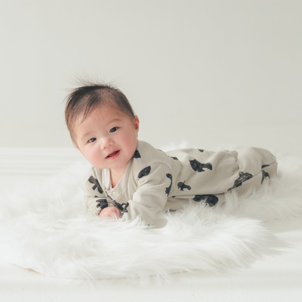 【25FW】アラカルト ギャザーロンパース / グレー