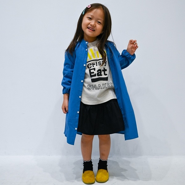 【25FW】バルーン ギャザーワンピース / ブルー