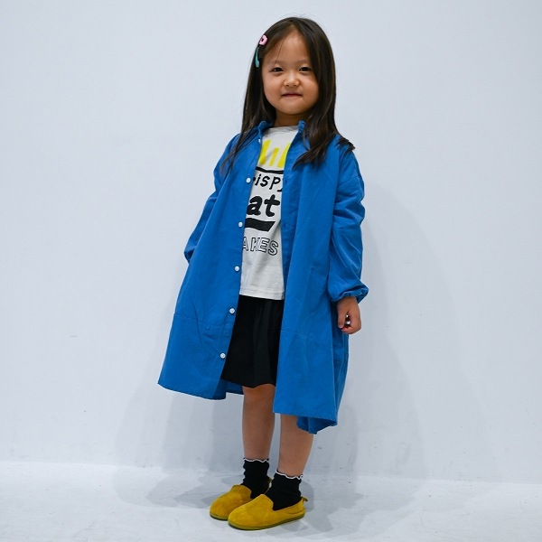 【25FW】バルーン ギャザーワンピース / ブルー