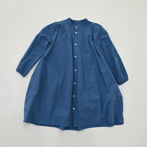 【25FW】バルーン ギャザーワンピース / ブルー