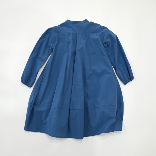 【25FW】バルーン ギャザーワンピース / ブルー