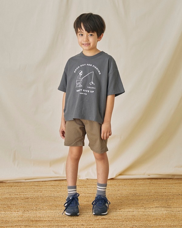 【フォブ】FISHING Tシャツ / チャコールグレー