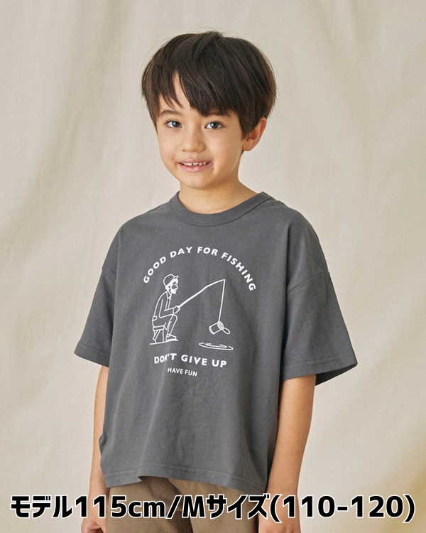 【フォブ】FISHING Tシャツ / チャコールグレー