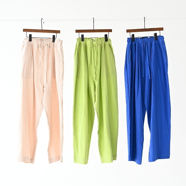 【25SS】ワイドテーパードパンツ / イエローグリーン