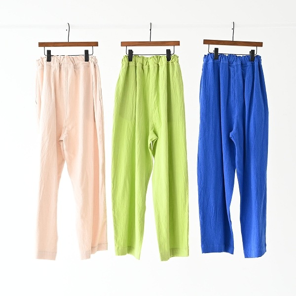 【25SS】ワイドテーパードパンツ / イエローグリーン