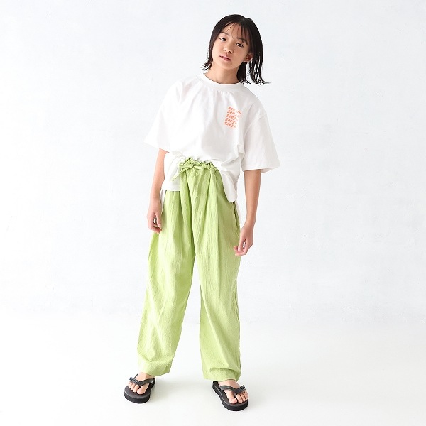 【25SS】ワイドテーパードパンツ / イエローグリーン