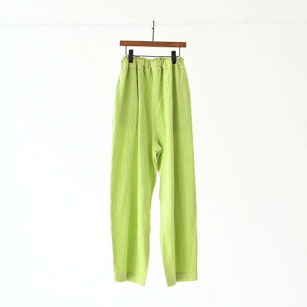 【25SS】ワイドテーパードパンツ / イエローグリーン