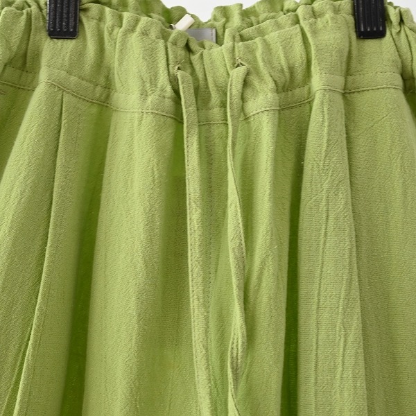 【25SS】ワイドテーパードパンツ / イエローグリーン