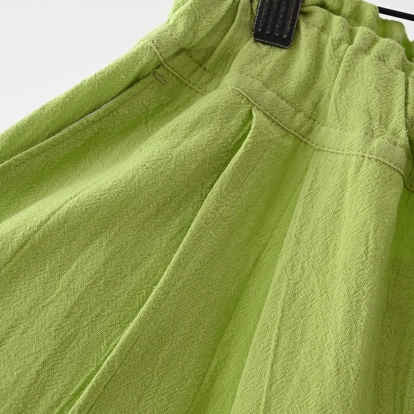 【25SS】ワイドテーパードパンツ / イエローグリーン