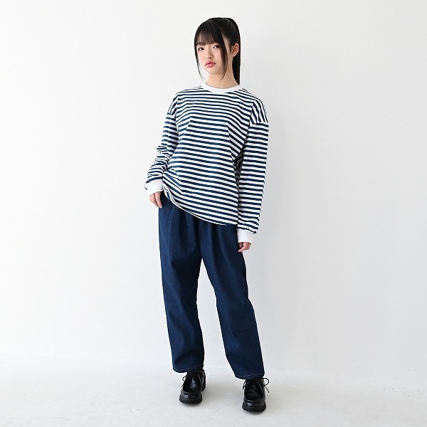 【25FW】ボーダー L/S Tシャツ / ブルー