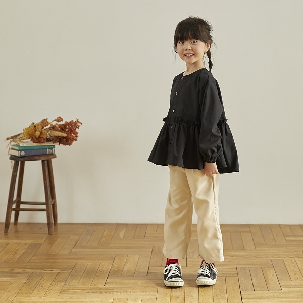 【25FW】フレアブラウス / ブラック