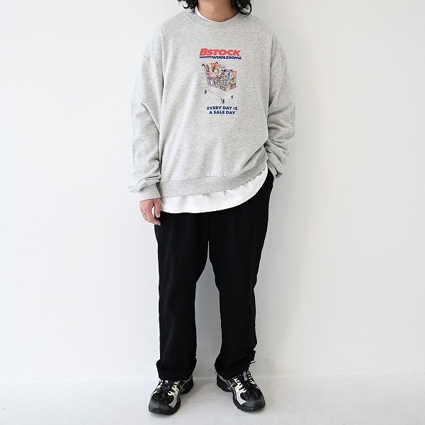 【25FW】WHOLESOME トレーナー / 杢グレー