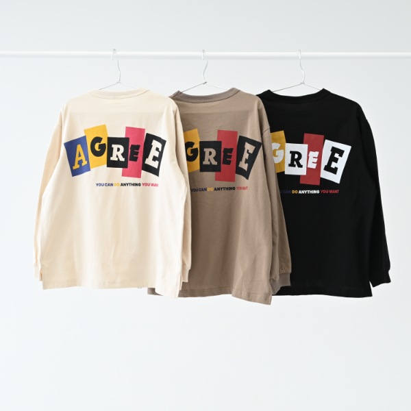 【25FW】AGREE ロングＴシャツ / サンド