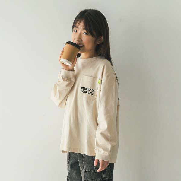 【25FW】AGREE ロングＴシャツ / サンド