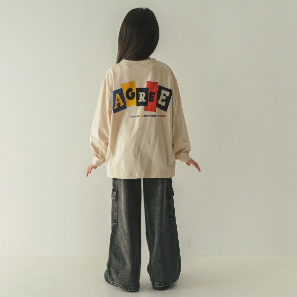 【25FW】AGREE ロングＴシャツ / サンド