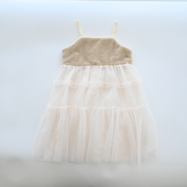 【25FW】ファー チュールワンピース / アイボリー