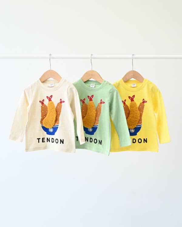 【チークルーム】メガ海老天ロングＴシャツ / アイボリー