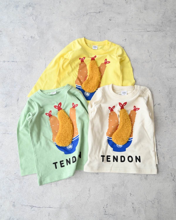 【チークルーム】メガ海老天ロングＴシャツ / アイボリー