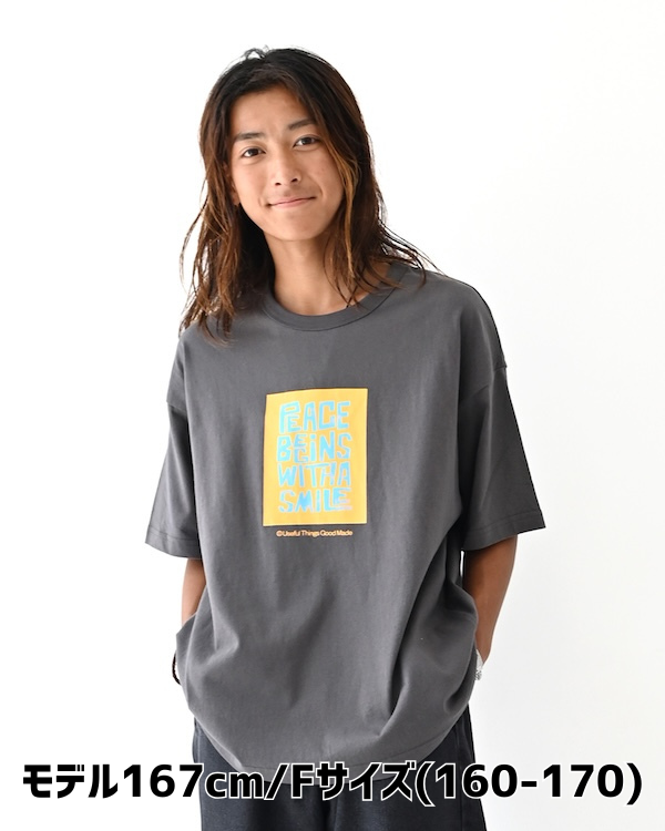 【ジェネレーター】Peace Begins Tシャツ / チャコールグレー