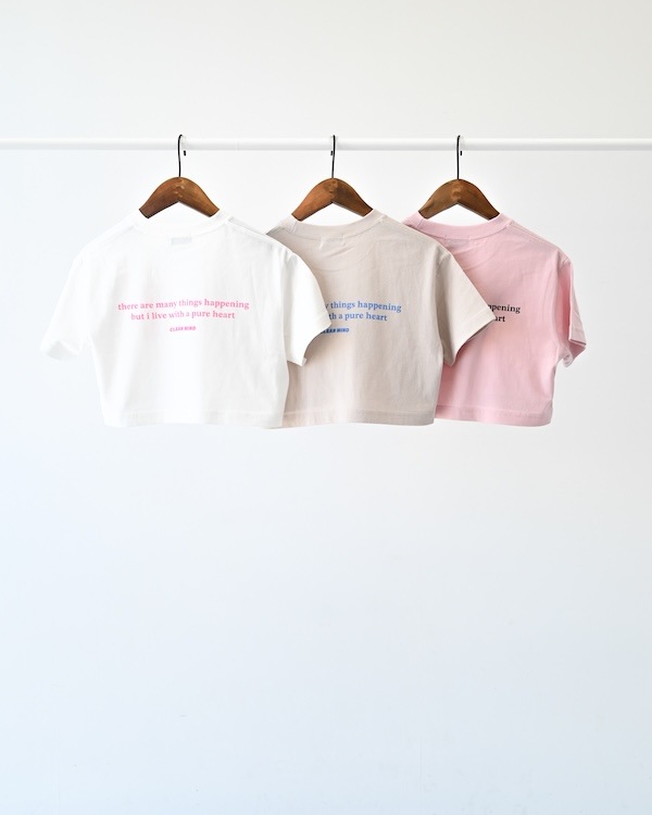 【アンディニー】Clean Mind ショート Tシャツ / ピンク