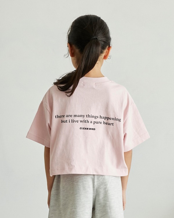 【アンディニー】Clean Mind ショート Tシャツ / ピンク