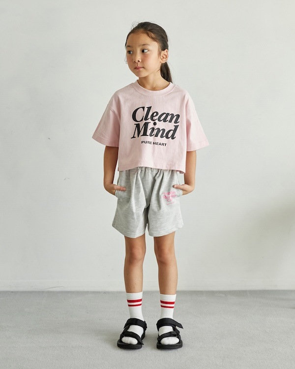 【アンディニー】Clean Mind ショート Tシャツ / ピンク
