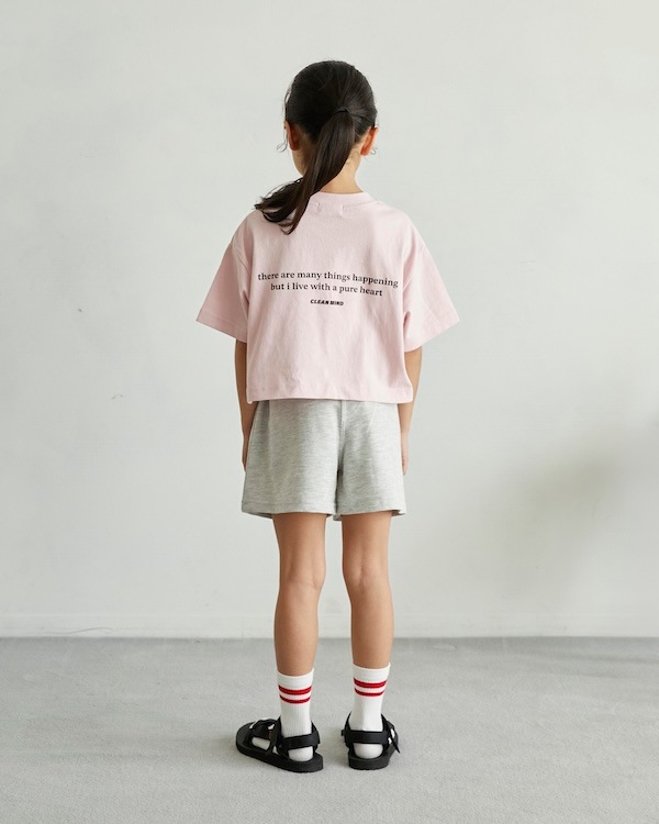 【アンディニー】Clean Mind ショート Tシャツ / ピンク